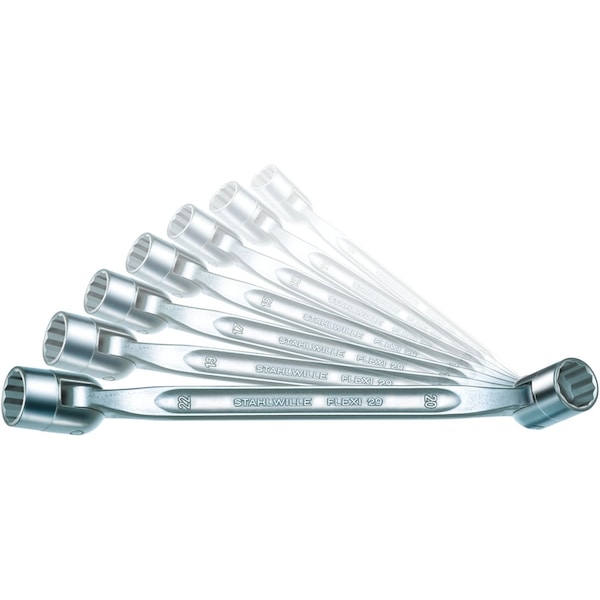 Set double ended flexi-joint Wrench FLEXI 8x9-20x22 mm No.29/7 7-pcs.